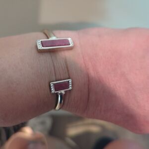 White House Black Market Gold and Burgundy Smart Bracelet